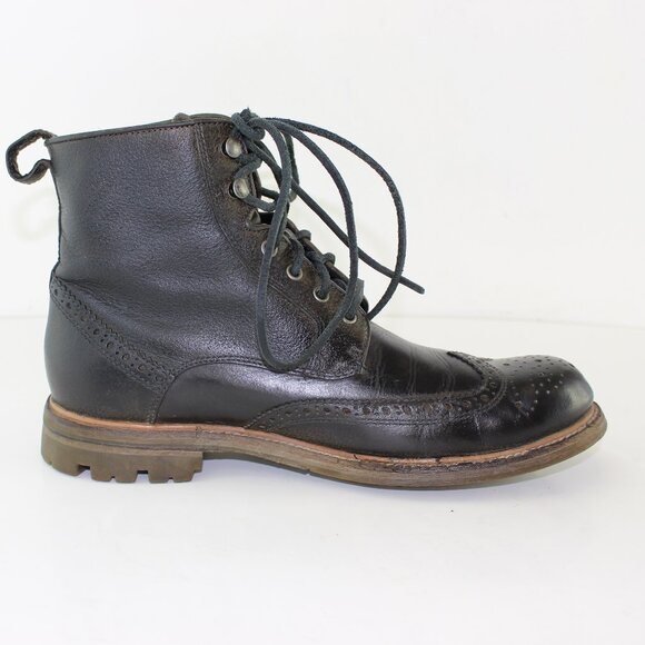 John Varvatos USA Townsend Leather Wingtip Boots (9 US) - Picture 2 of 13